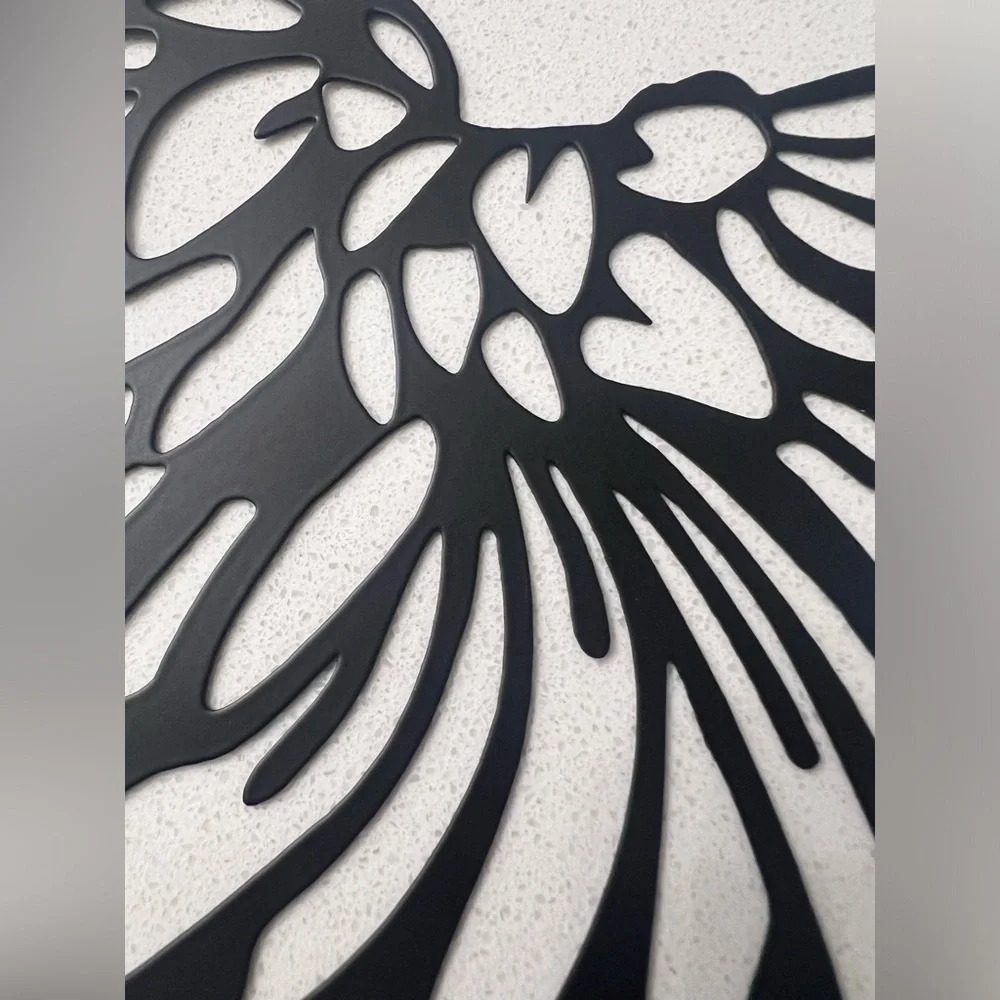 Metal Angel Wings Black Wall Hanging‎ Art Decoration